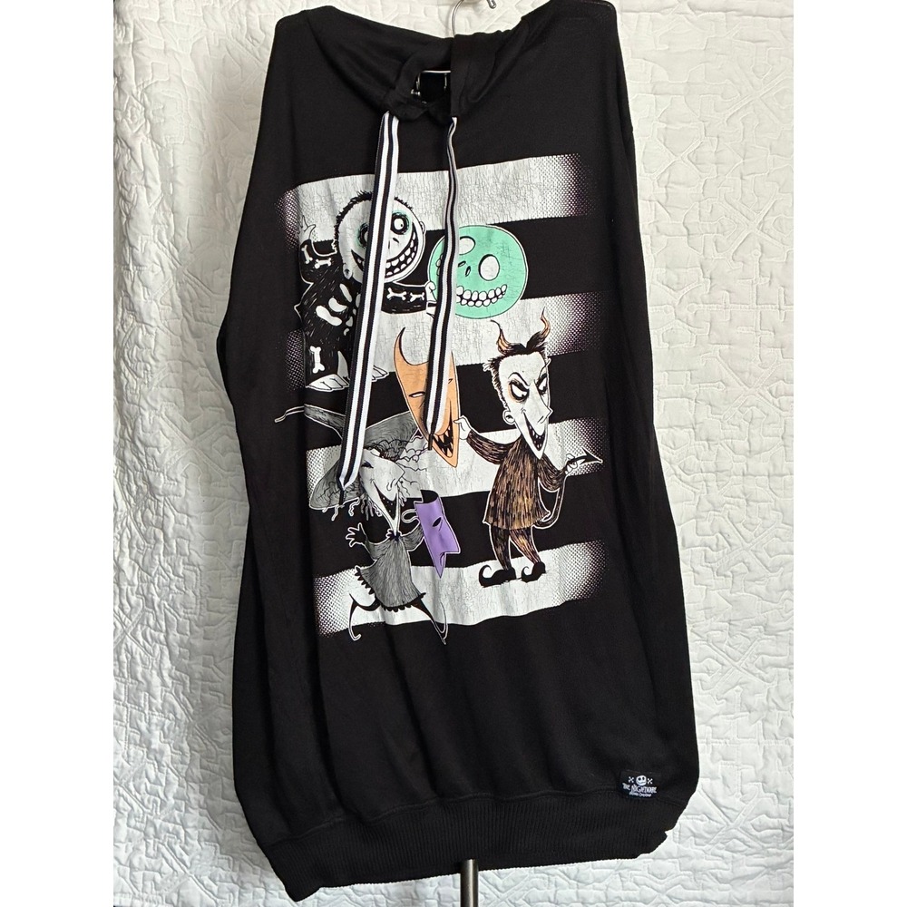 Disney Nightmare Before Christmas Lock Shock Barrel Hoodie Black XS 0-2